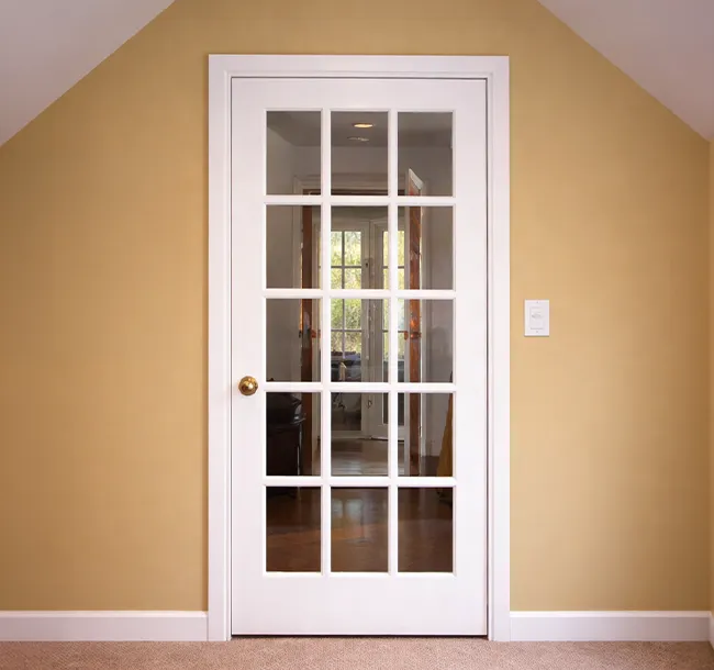 Classic white French door with glass - Windows and Doors Contractor.